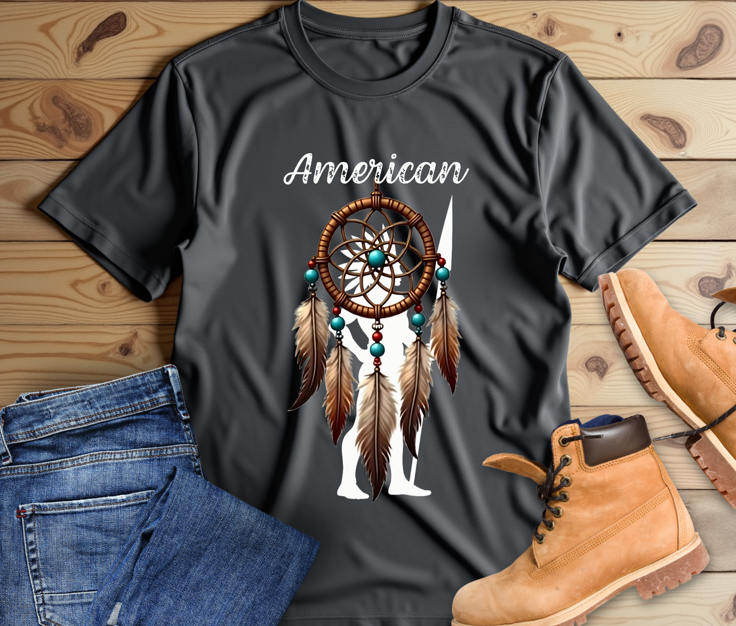 American Dream Catcher Unisex Tee - Bohemian Style Short Sleeve Shirt