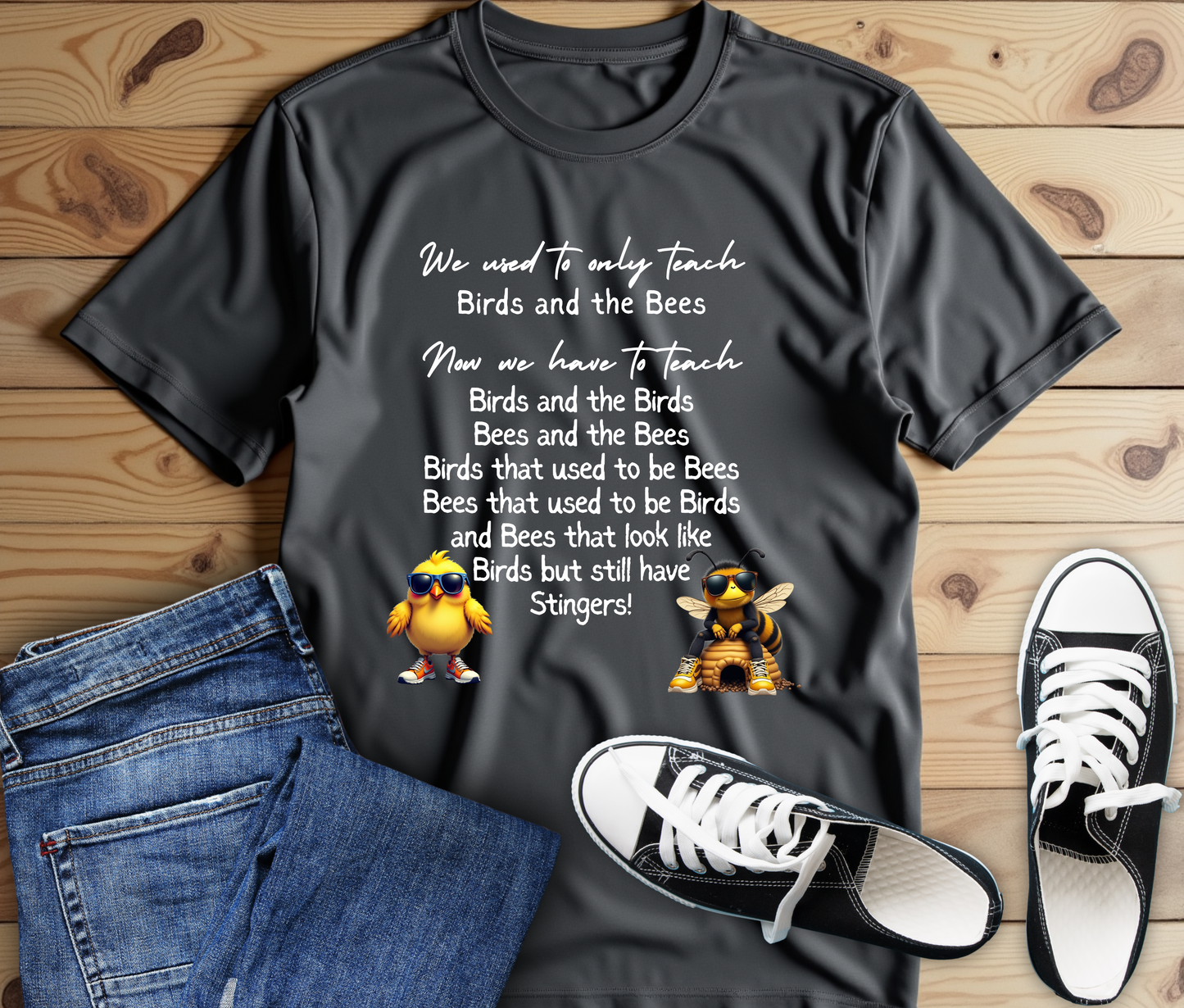 Funny Birds and Bees Tee - Unisex Short Sleeve T-Shirt, Parenting Humor Shirt, Educational Gift, Adult Humor, Nature Lover Tee