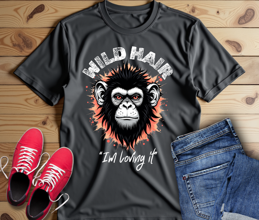 Wild Hair Gorilla Unisex Short Sleeve Tee | Fun Graphic Shirt for Casual Wear