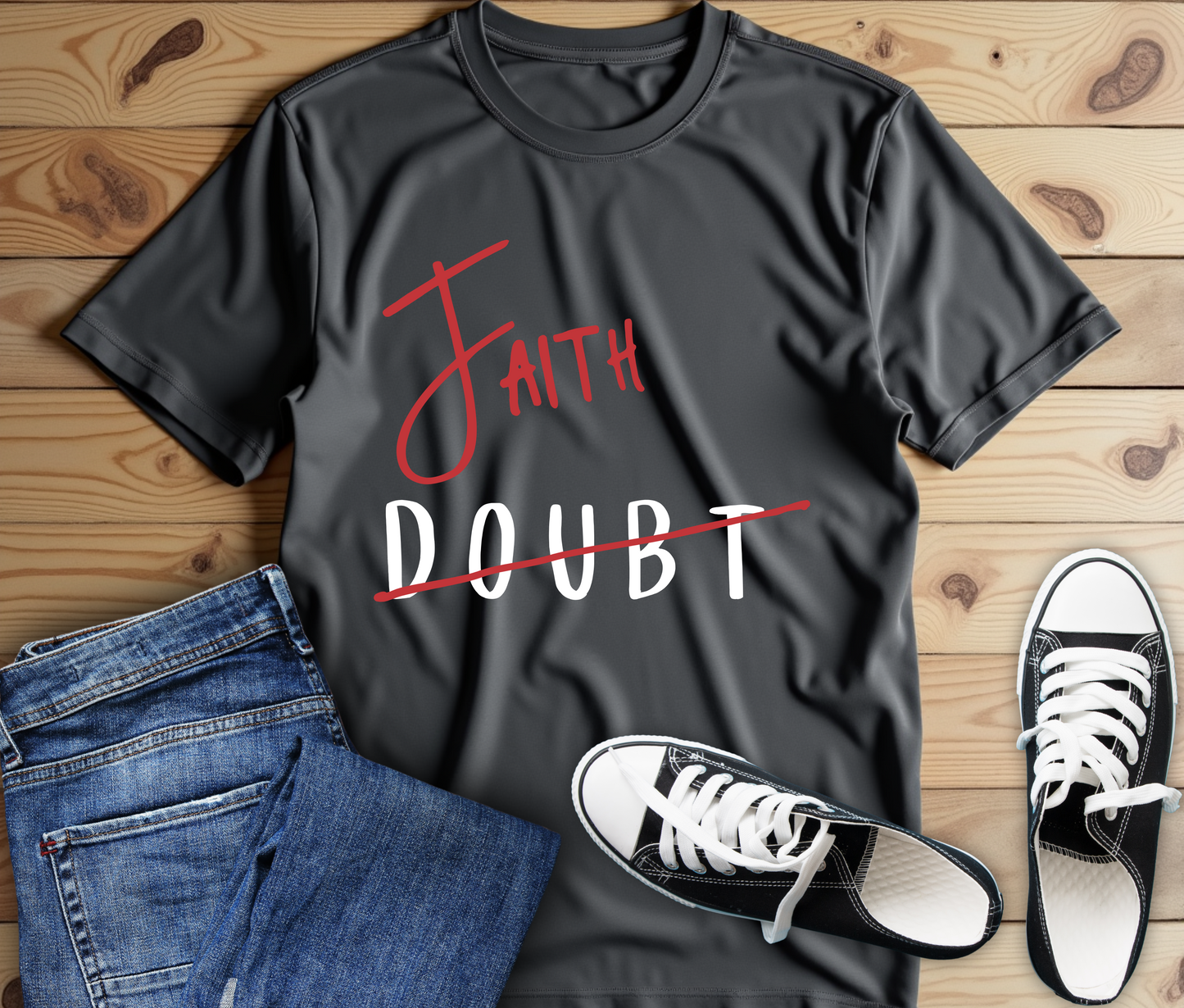 Faith Over Doubt Unisex Jersey Tee
