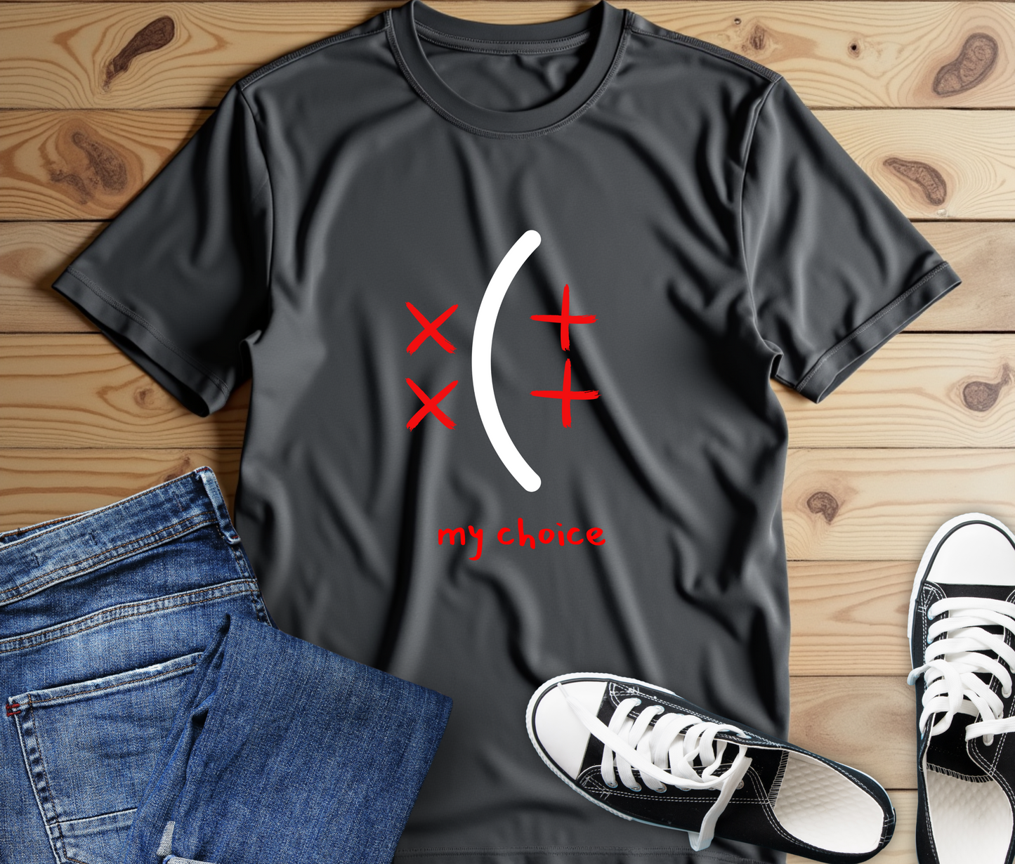 Mood Statement Tee for Self-Expression, Unisex Jersey Short Sleeve Tee, Casual Wear, Gift for Friends, My Choice Printed T-Shirt