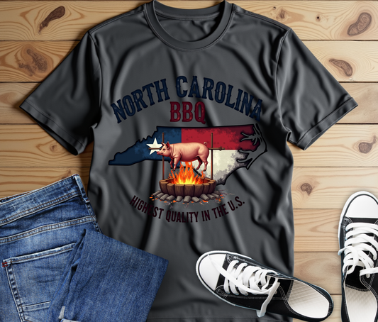 North Carolina BBQ Unisex Short Sleeve Tee - Perfect for BBQ Lovers