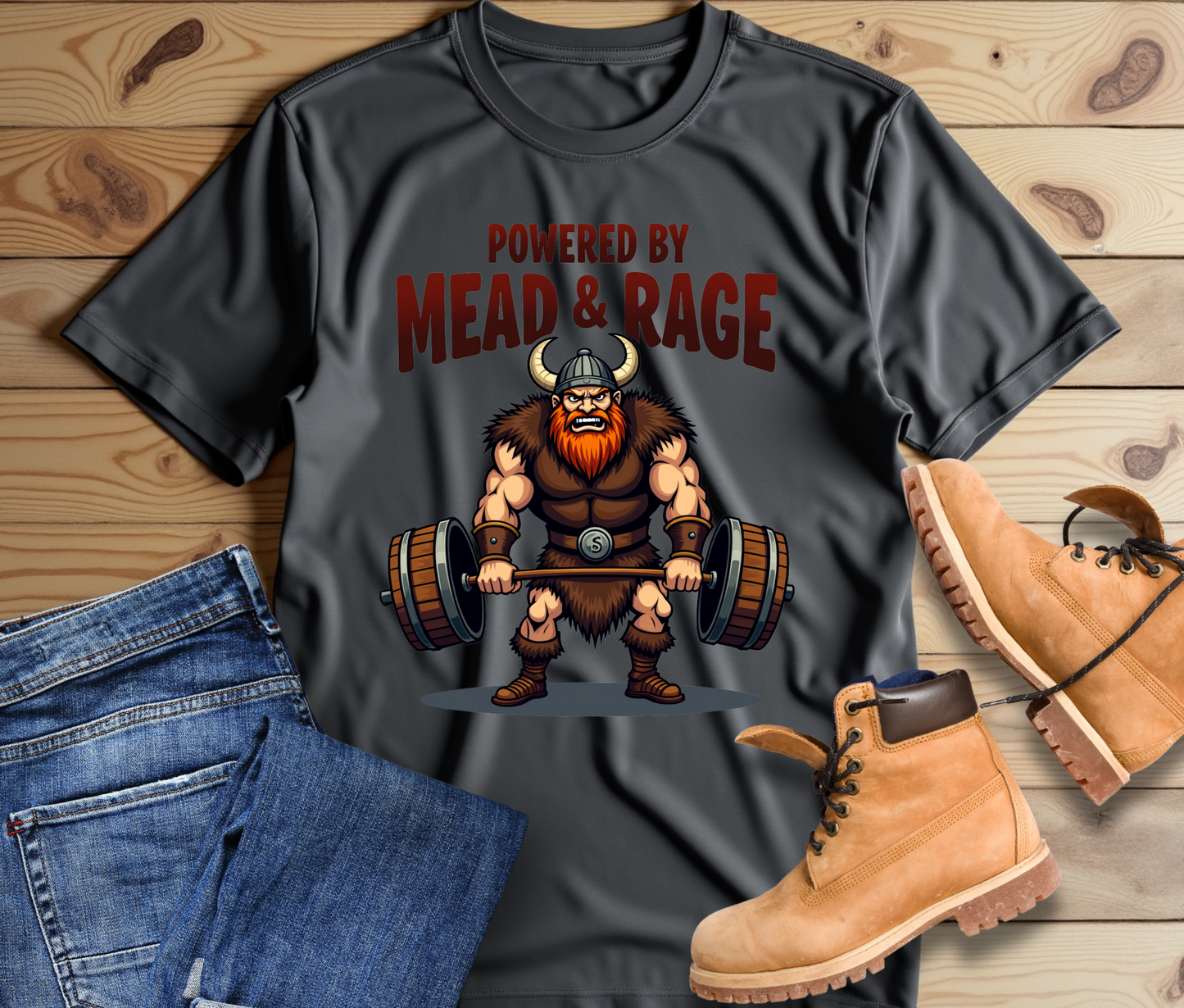 Powered by Mead & Rage Unisex Gym Tee