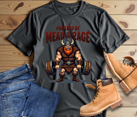 Powered by Mead & Rage Unisex Gym Tee