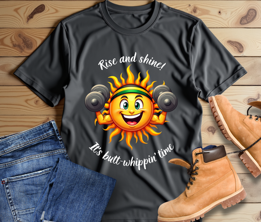 Rise and Shine Gym Tee - Unisex Jersey Short Sleeve T-Shirt for Fitness Lovers
