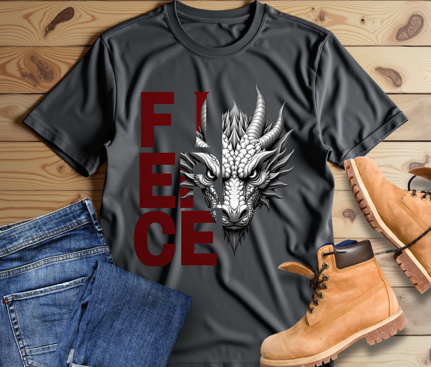 Fierce Dragon Unisex Short Sleeve Tee - Perfect for Fantasy Lovers