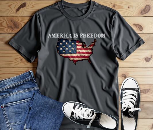 Patriotic Freedom T-Shirt - America Is Freedom Graphic Tee