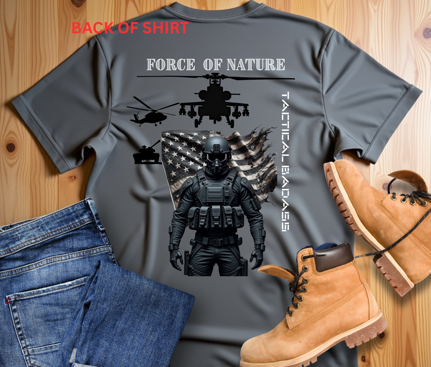 Unisex Tactical Force of Nature Tee - Military Inspired Short Sleeve Shirt