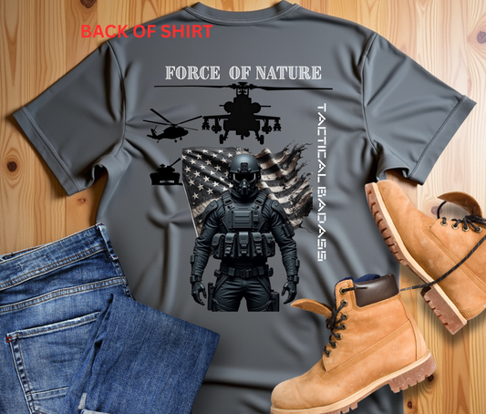 Unisex Tactical Force of Nature Tee - Military Inspired Short Sleeve Shirt