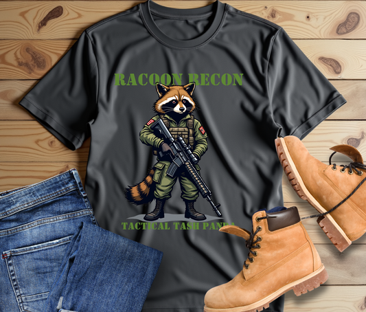 Tactical Raccoon Tee - Unisex Short Sleeve Shirt for Adventurers