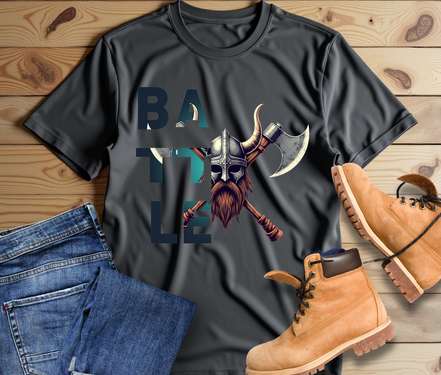 Battle Warrior Unisex Jersey Tee - Fierce Graphic T-Shirt for Gamers and Warrior Enthusiasts