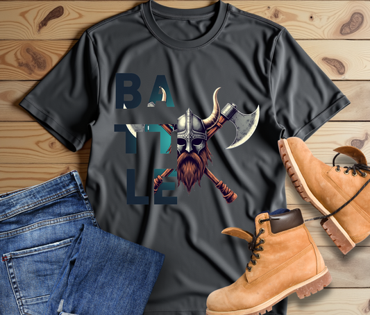 Battle Warrior Unisex Jersey Tee - Fierce Graphic T-Shirt for Gamers and Warrior Enthusiasts