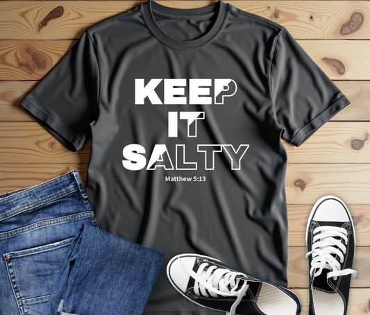 Keep It Salty Unisex Tee - Casual Christian Quote Shirt