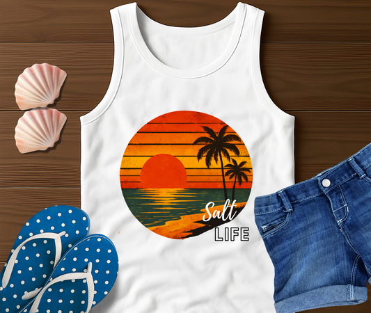 Sunset Beach Vibes Tank | Perfect for Summer, Vacation Attire, Gift for Beach Lovers, Retro Style, Pool Days