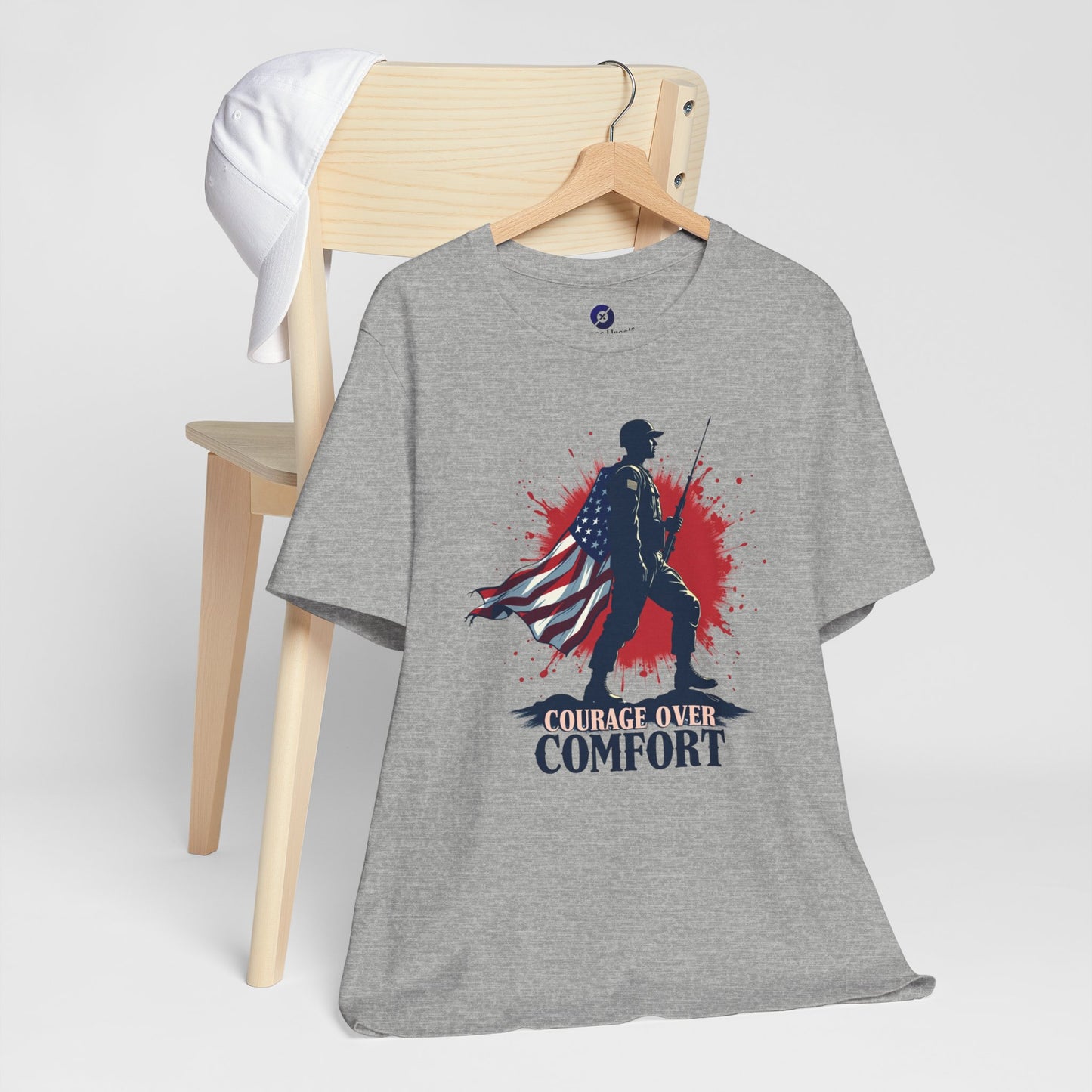 Courage Over Comfort Unisex Short Sleeve Tee - Patriotic T-Shirt