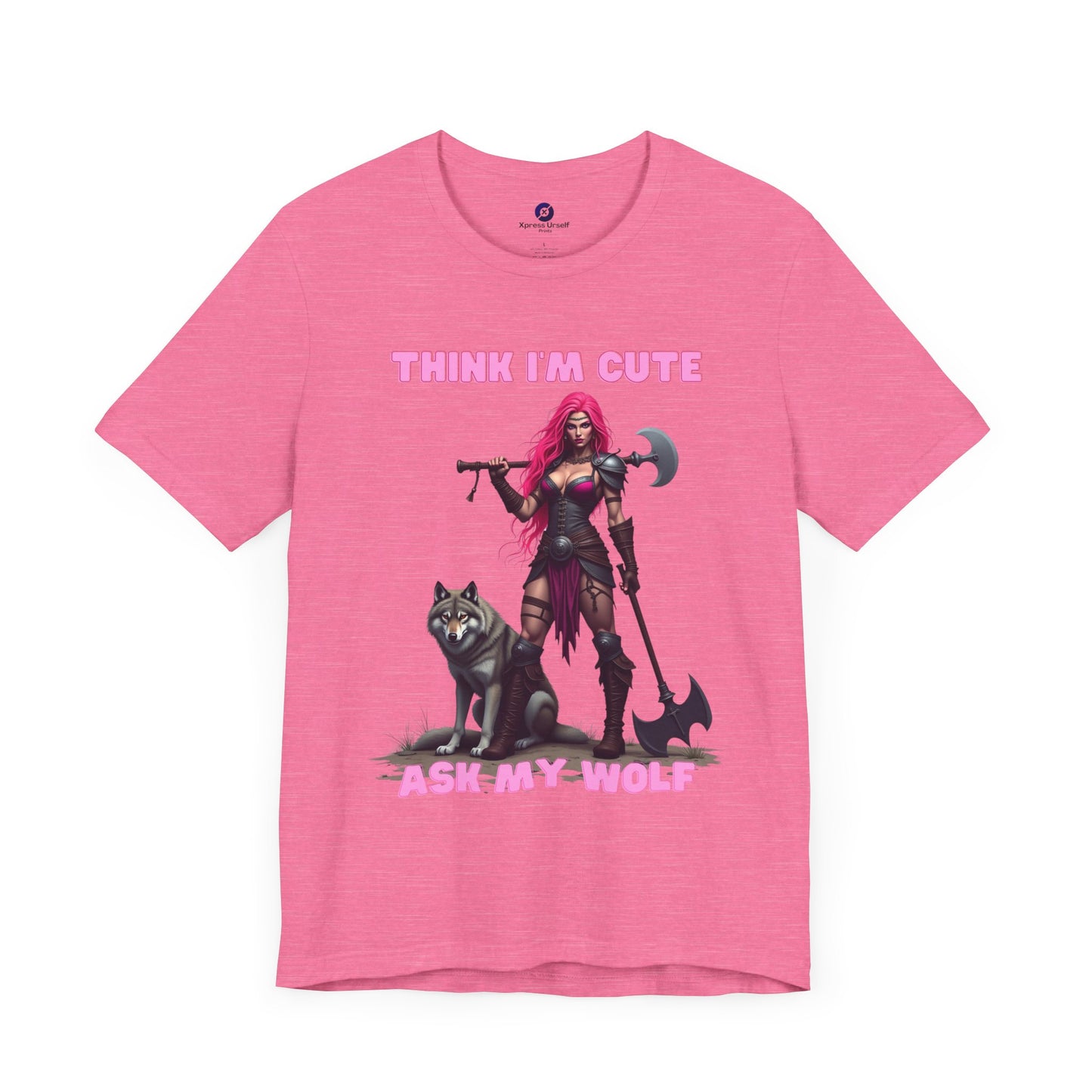 Think I'm Cute Unisex Jersey Tee with Warrior Design