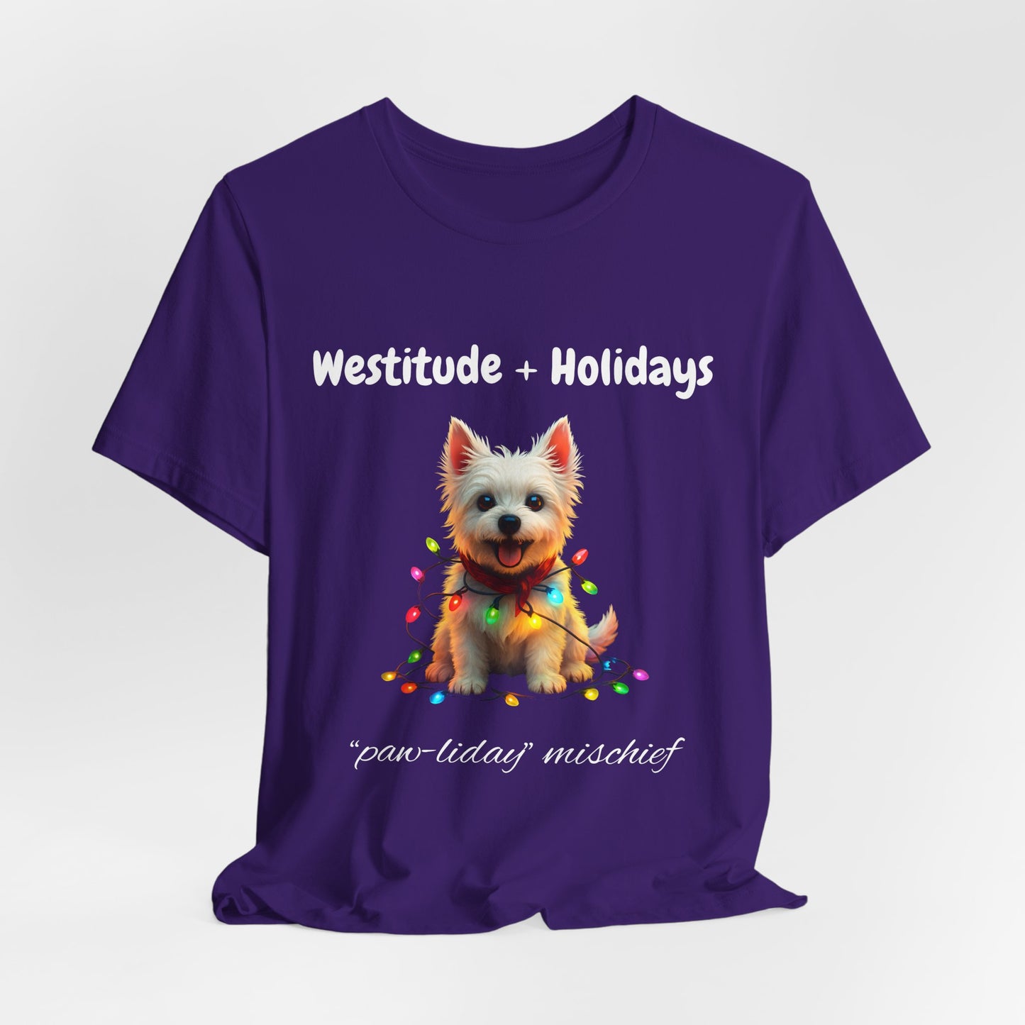 Festive Dog-Themed T-Shirt, Unisex Short Sleeve Tee for Pet Lovers, Perfect for Holiday Parties, Gift for Dog Owners, Christmas Apparel