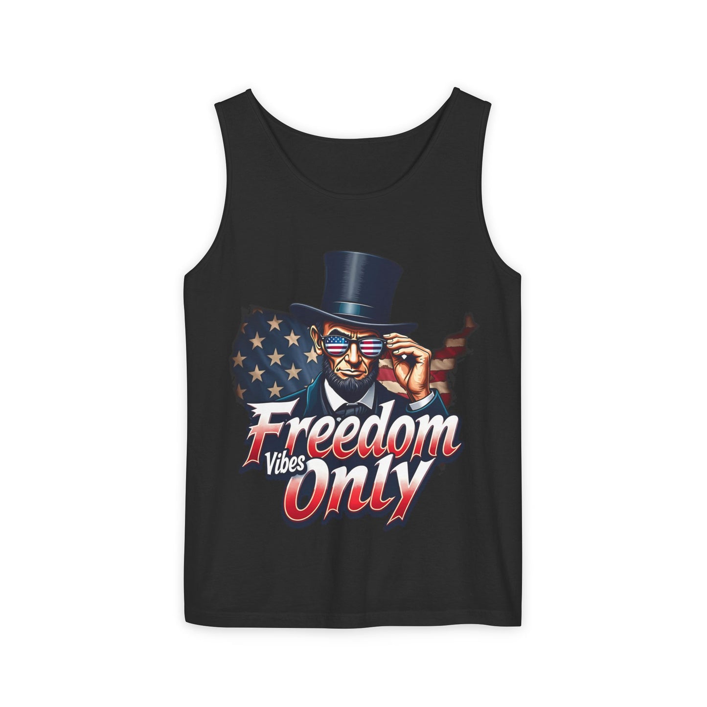 Freedom Vibes  Tank Top, Patriotic Summer Shirt, July 4th Apparel, Casual Independence Day Outfit, Gifts for Freedom Lovers