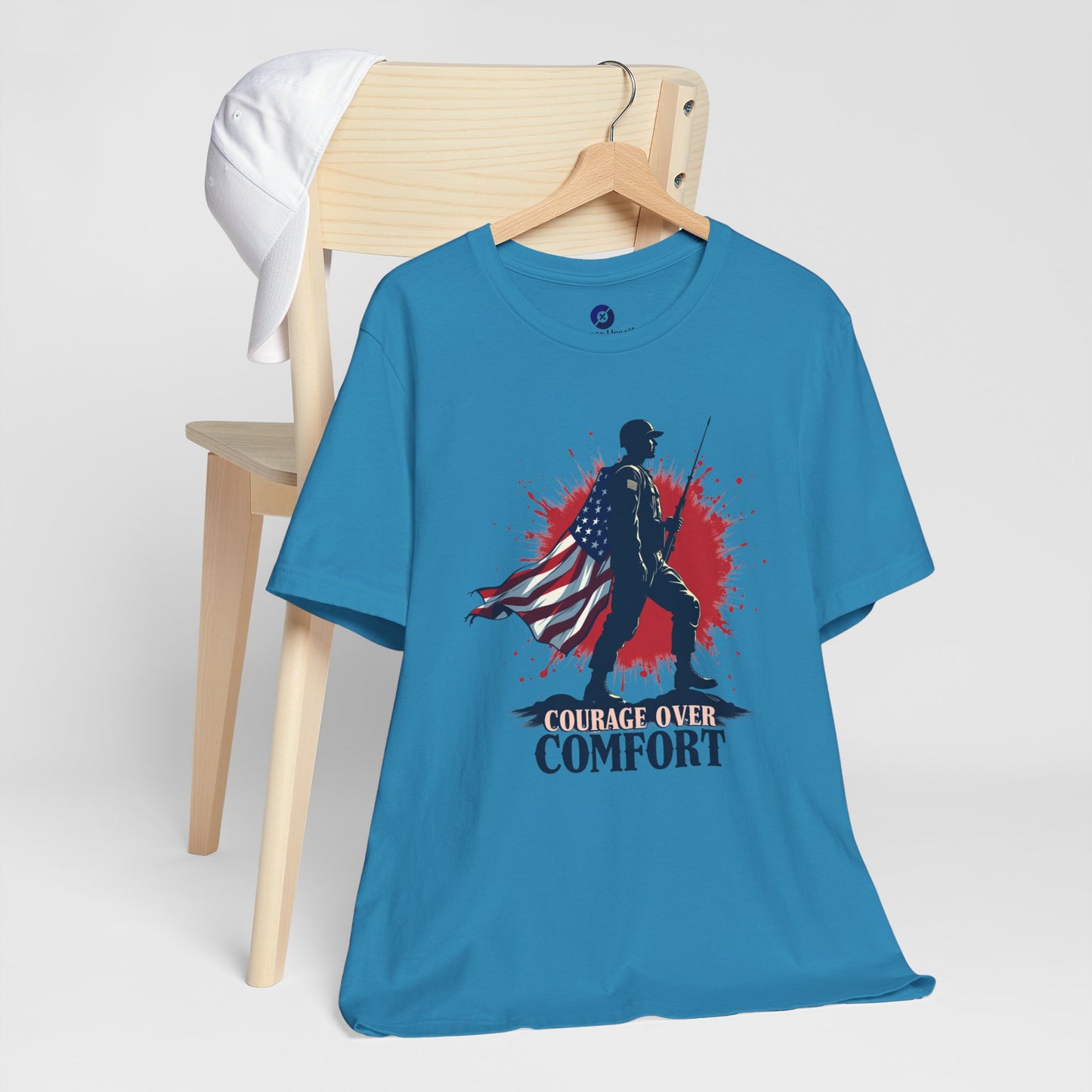 Courage Over Comfort Unisex Short Sleeve Tee - Patriotic T-Shirt