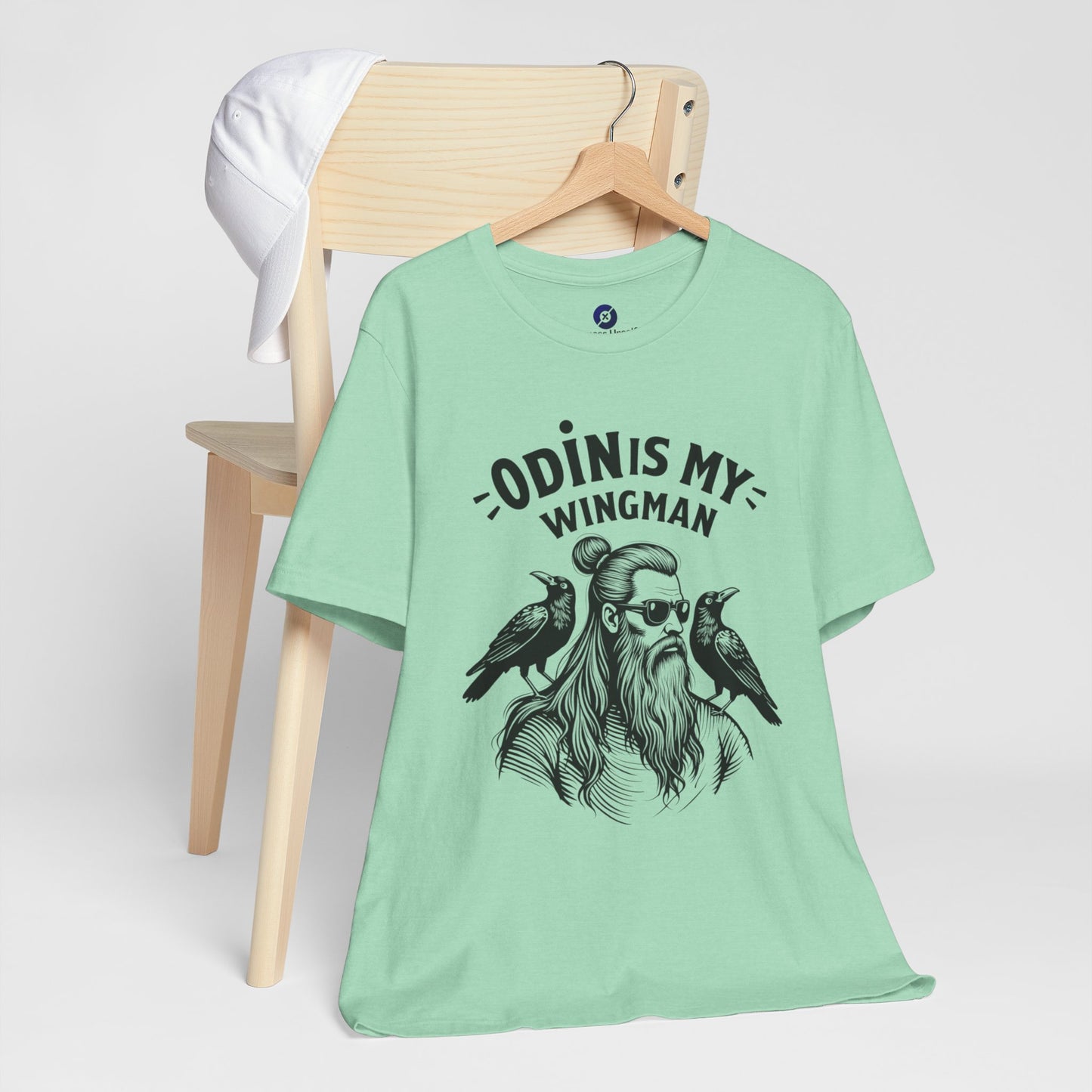 Odin's My Wingman Graphic Tee - Unisex Jersey Short Sleeve Shirt for Mythology Lovers