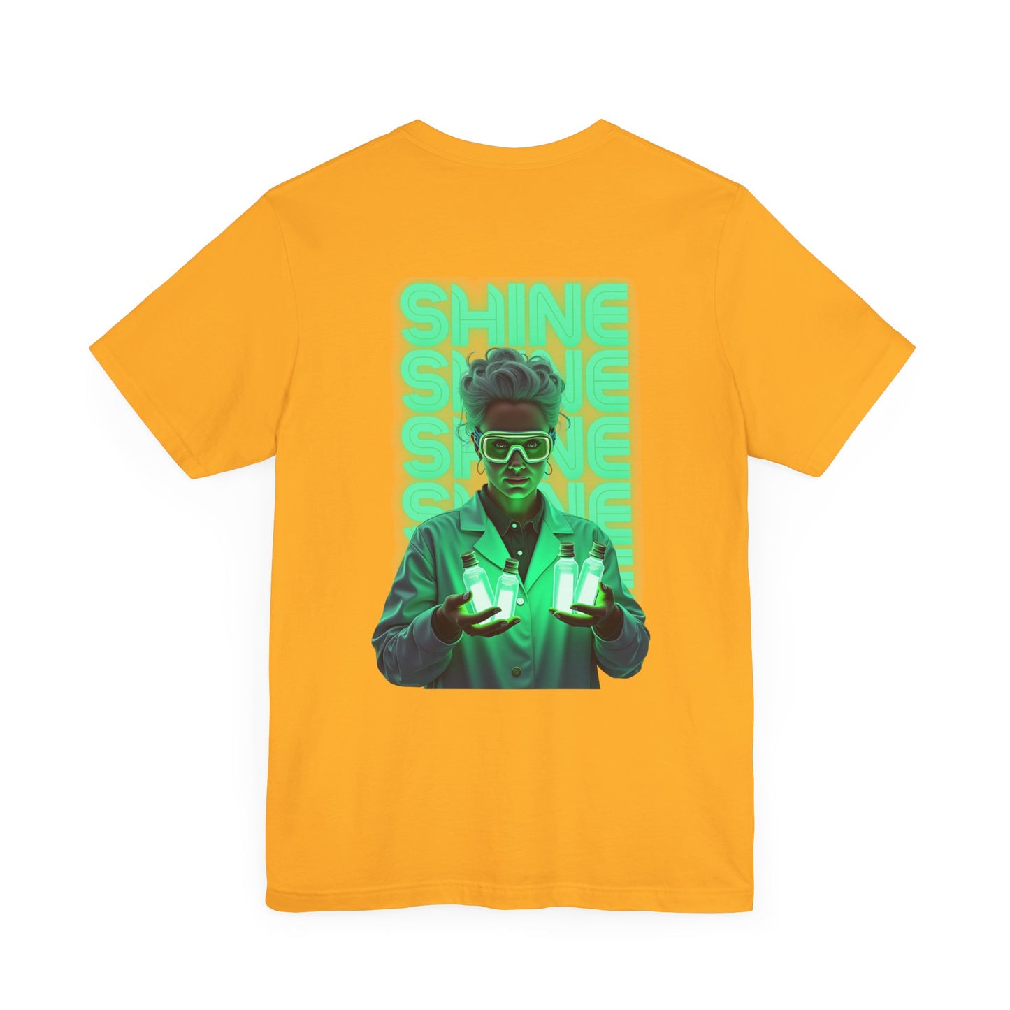 Glow Up the World Unisex Short Sleeve Tee - Bright Orange Inspirational Shirt