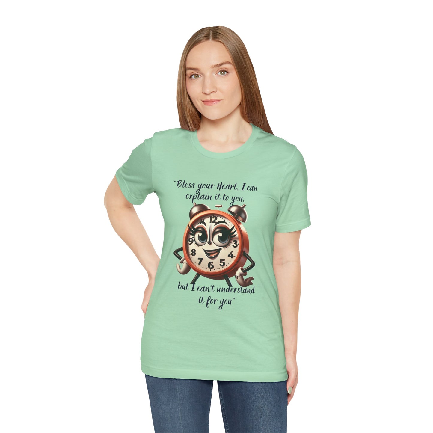 Quirky Clock Graphic Tee - "Bless Your Heart" Quote