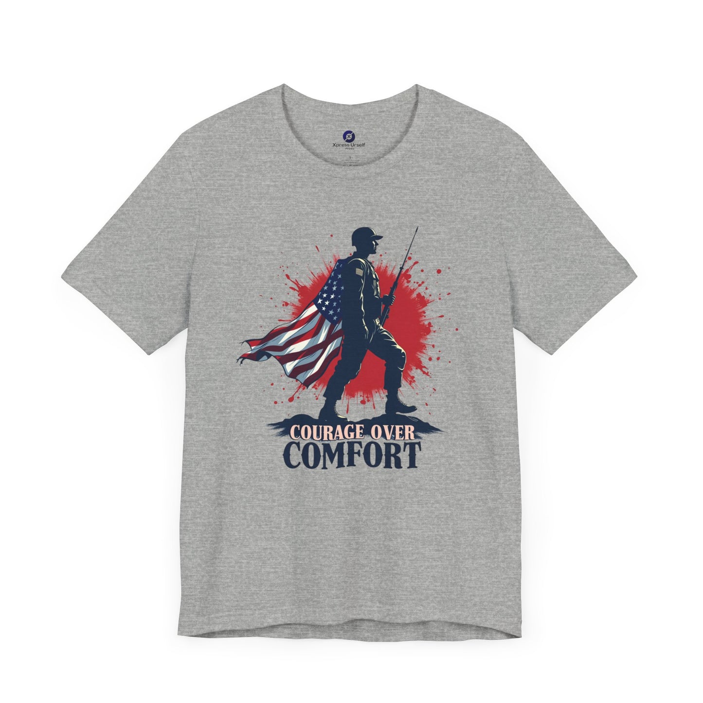 Courage Over Comfort Unisex Short Sleeve Tee - Patriotic T-Shirt