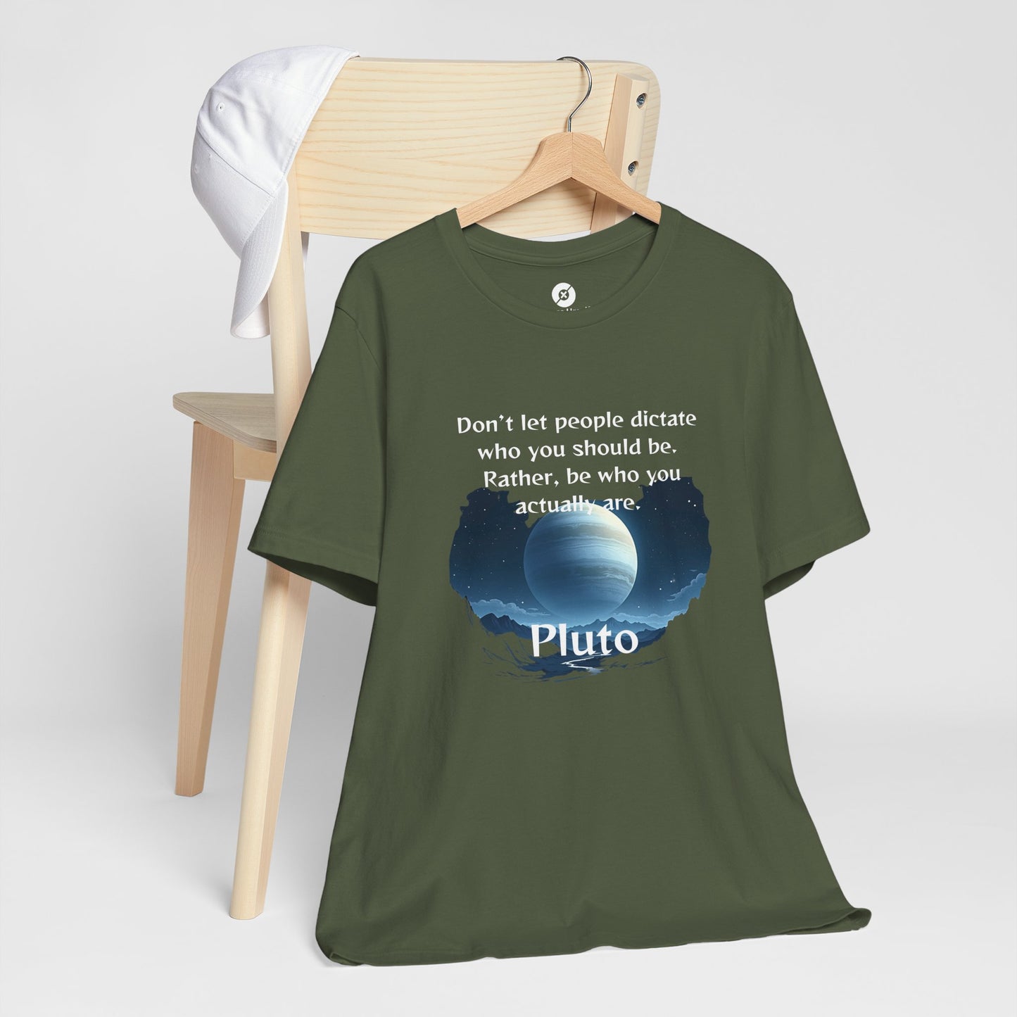 Inspirational Pluto Graphic Tee - Be Who You Are