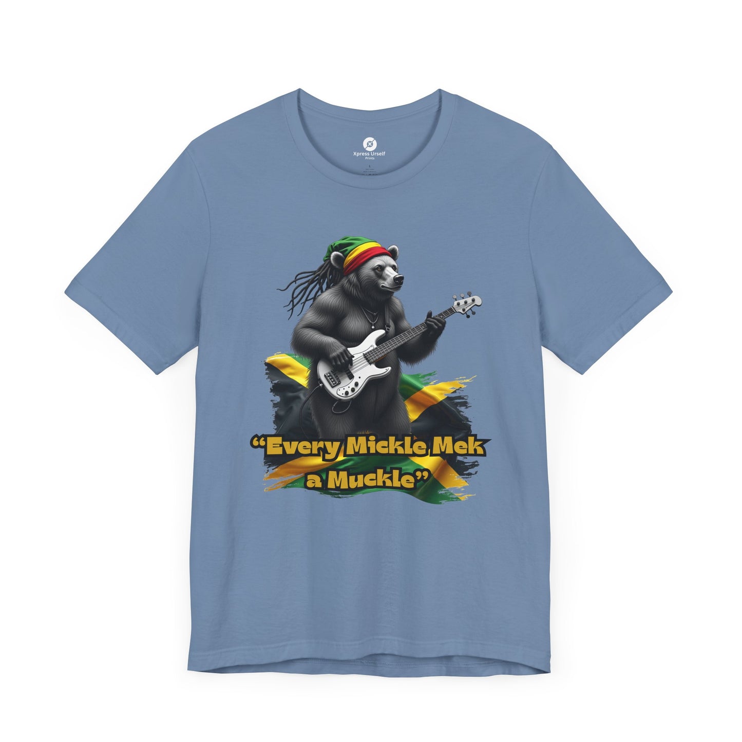 Reggae Panda T-Shirt - "Every Mickle Mek a Muckle" - Unisex Jersey Tee