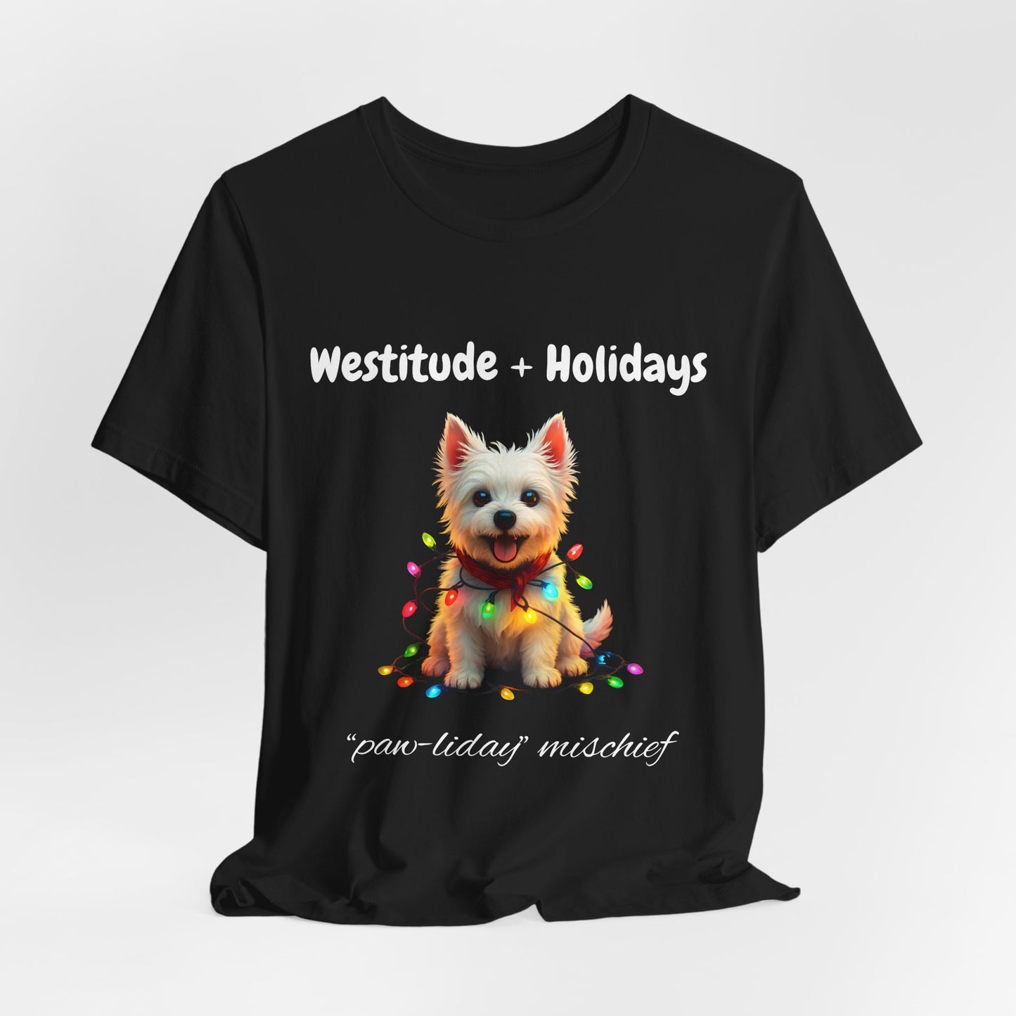 Festive Dog-Themed T-Shirt, Unisex Short Sleeve Tee for Pet Lovers, Perfect for Holiday Parties, Gift for Dog Owners, Christmas Apparel