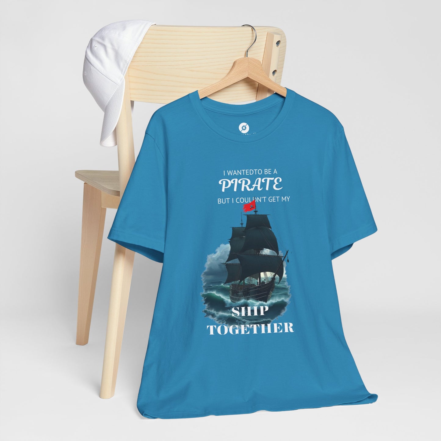 Pirate Humor Unisex Jersey Tee - "I Wanted to Be a Pirate But I Couldn't Get My Ship Together"