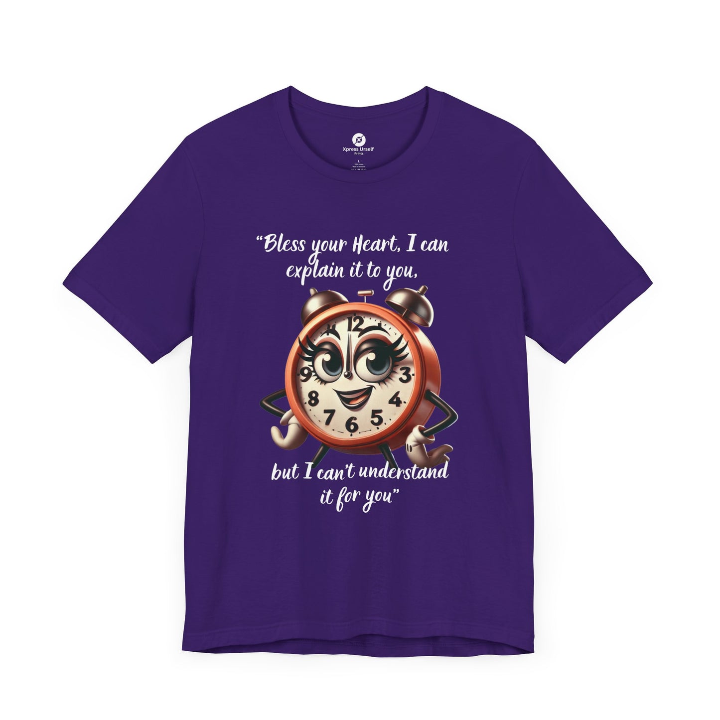 Quirky Clock Graphic Tee - "Bless Your Heart" Quote