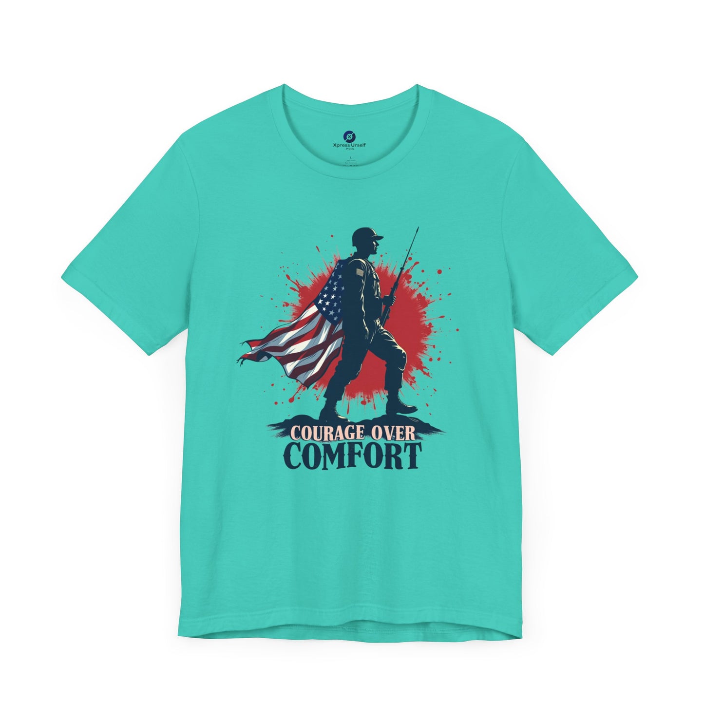 Courage Over Comfort Unisex Short Sleeve Tee - Patriotic T-Shirt