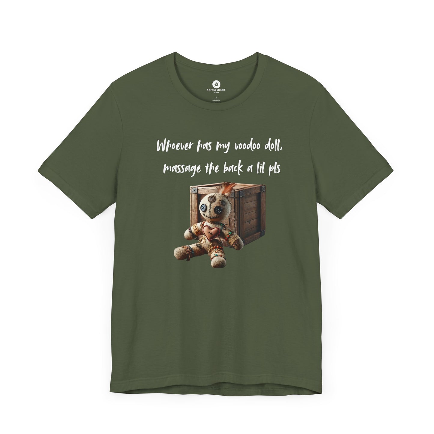 Whimsical Voodoo Doll Tee - Unisex Short Sleeve Shirt with Fun Message