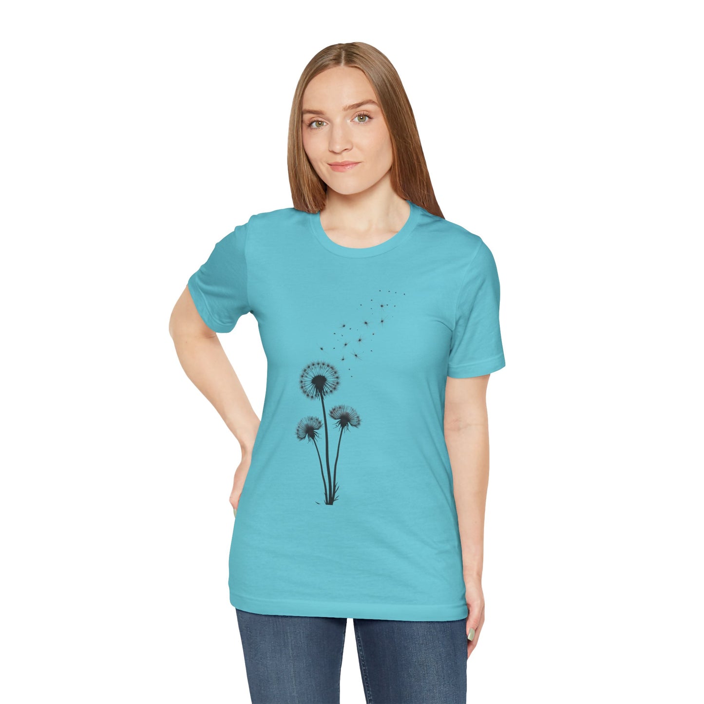 Dandelion Dreams Unisex Jersey Short Sleeve Tee - Nature-Inspired Tee for Relaxed Vibes