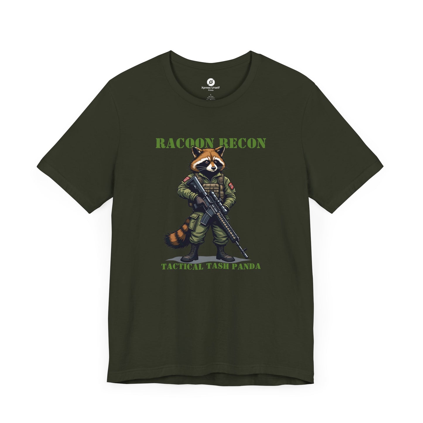 Tactical Raccoon Tee - Unisex Short Sleeve Shirt for Adventurers