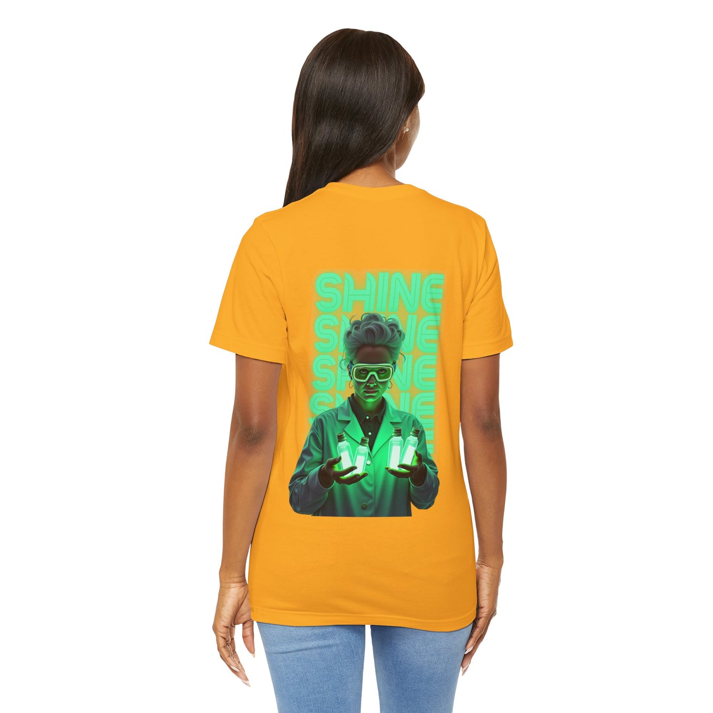 Glow Up the World Unisex Short Sleeve Tee - Bright Orange Inspirational Shirt