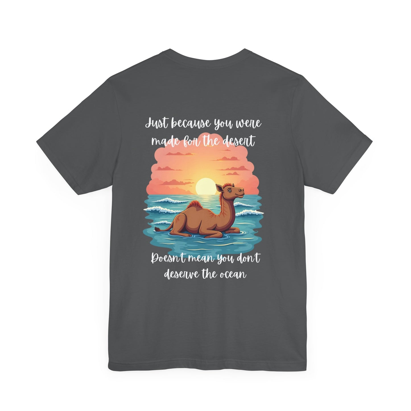 Desert Meets Ocean Tee - Inspirational Camel Graphic Shirt