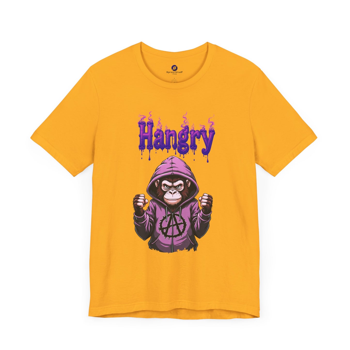 Hangry Gorilla Unisex Jersey Tee - Fun Graphic T-Shirt for Food Lovers