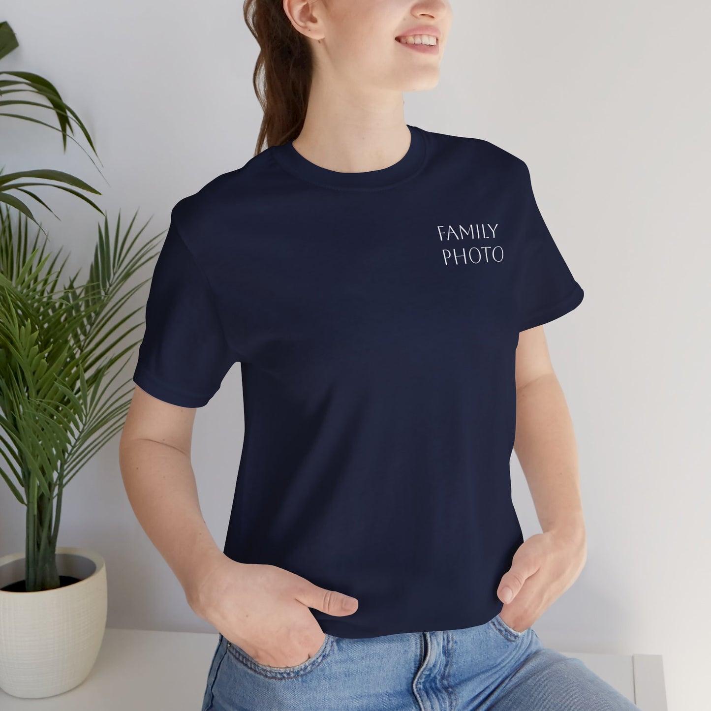 Funny Family Photo Dog Tee | Unisex Jersey Short Sleeve Shirt