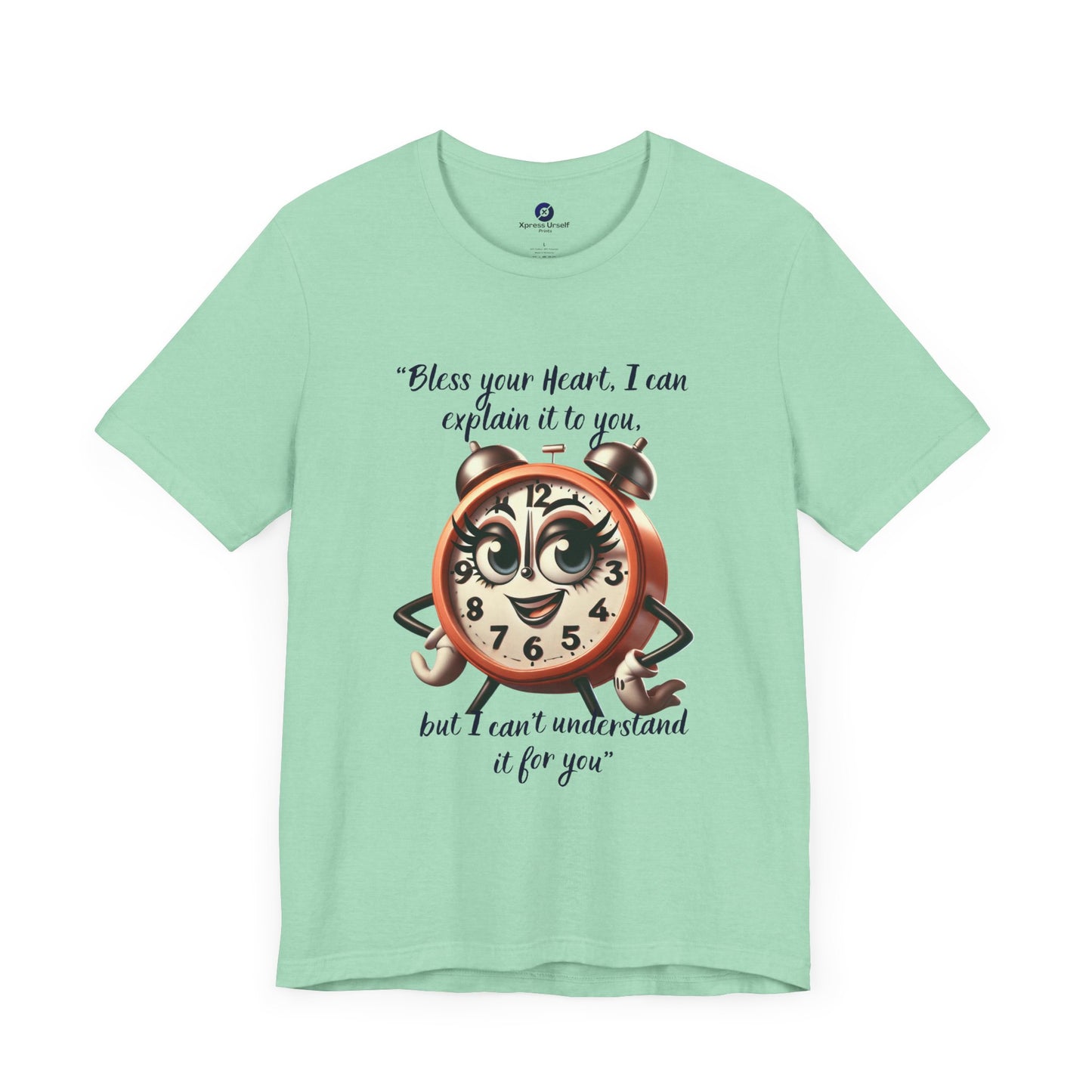 Quirky Clock Graphic Tee - "Bless Your Heart" Quote