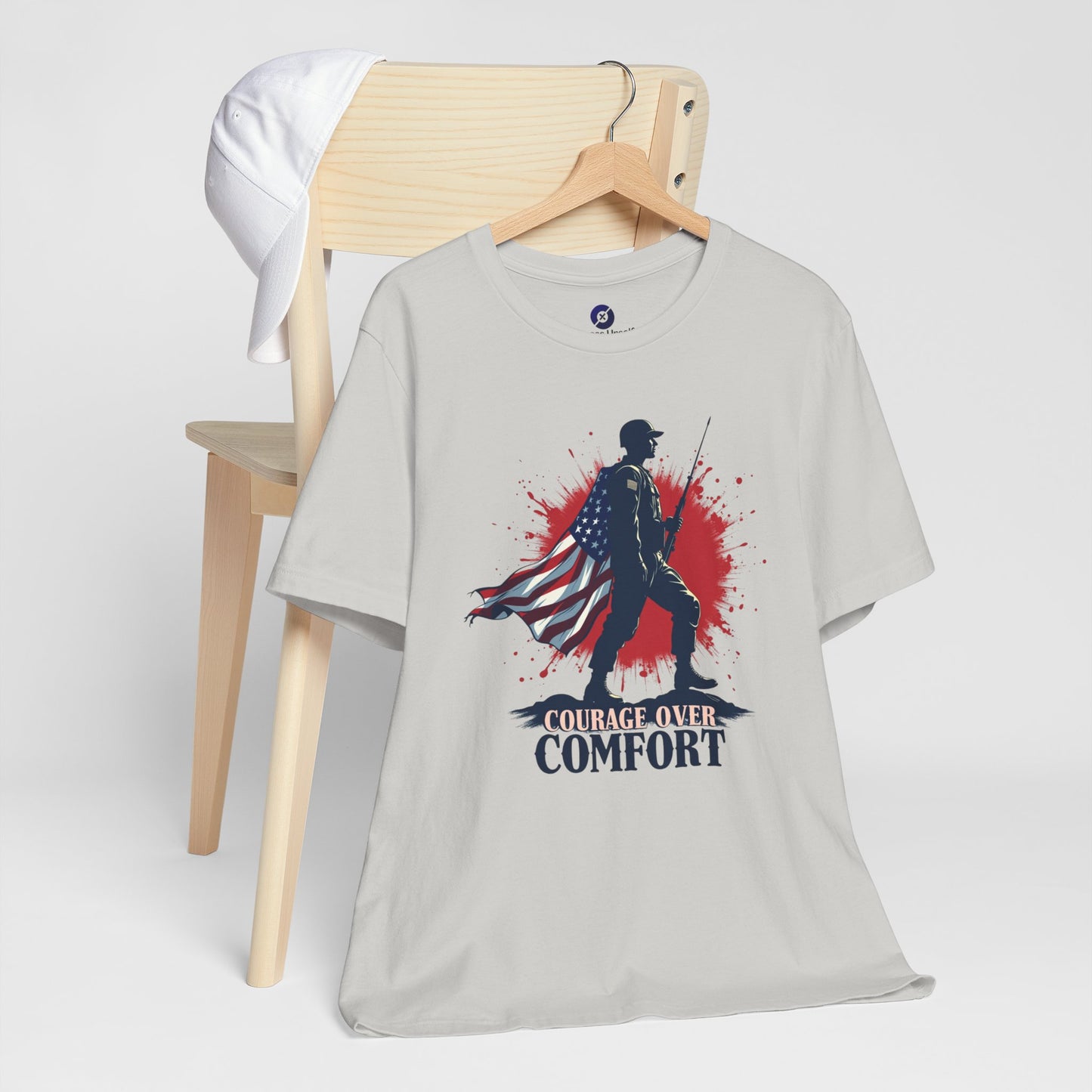 Courage Over Comfort Unisex Short Sleeve Tee - Patriotic T-Shirt
