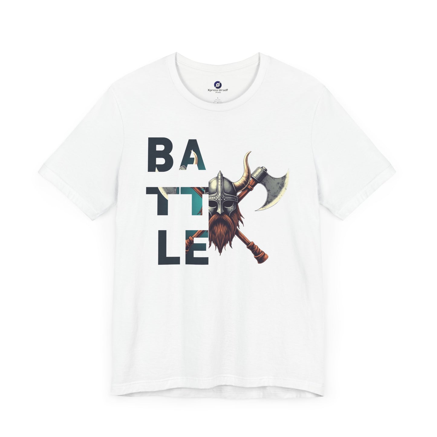 Battle Warrior Unisex Jersey Tee - Fierce Graphic T-Shirt for Gamers and Warrior Enthusiasts