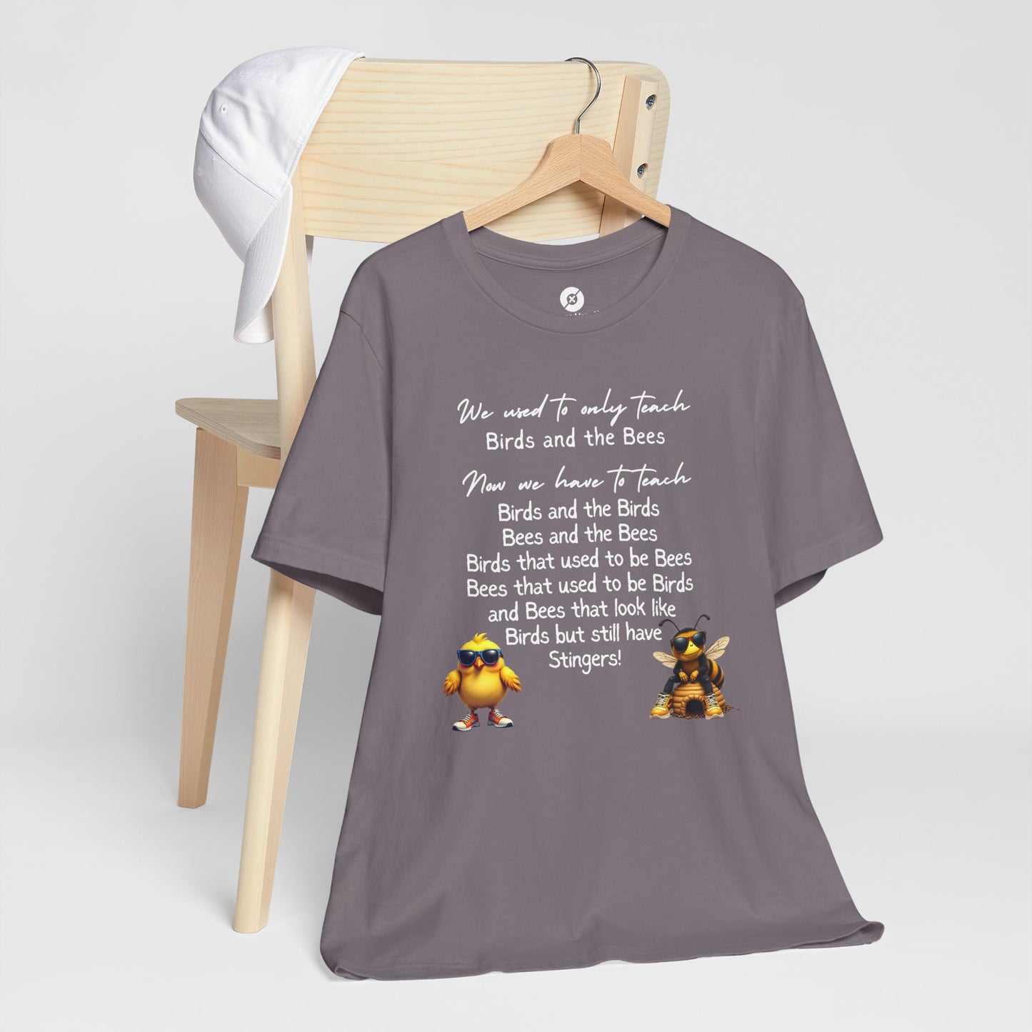 Funny Birds and Bees Tee - Unisex Short Sleeve T-Shirt, Parenting Humor Shirt, Educational Gift, Adult Humor, Nature Lover Tee