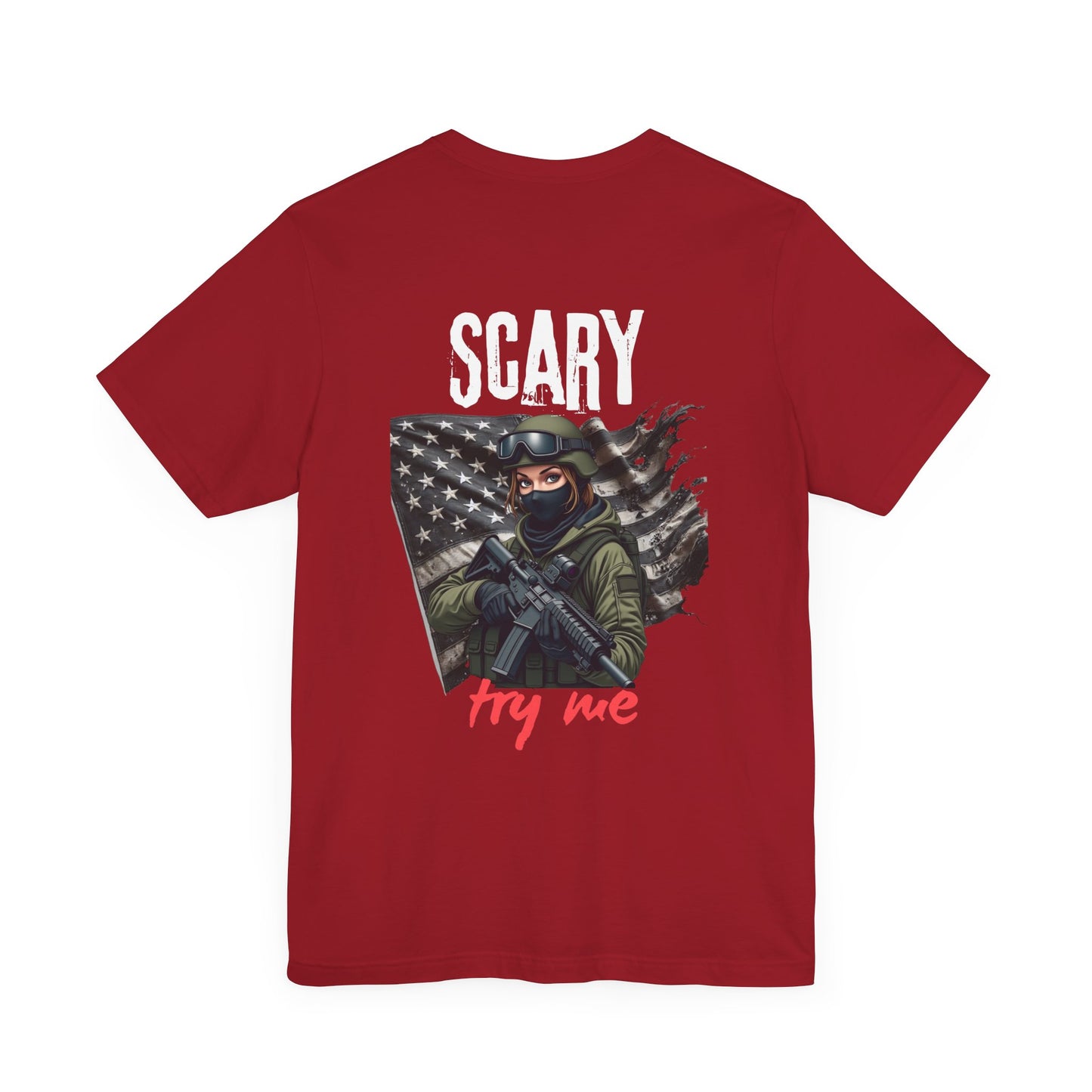 Female Scary Graphic Tee - Unisex Short Sleeve T-Shirt for Bold Statements