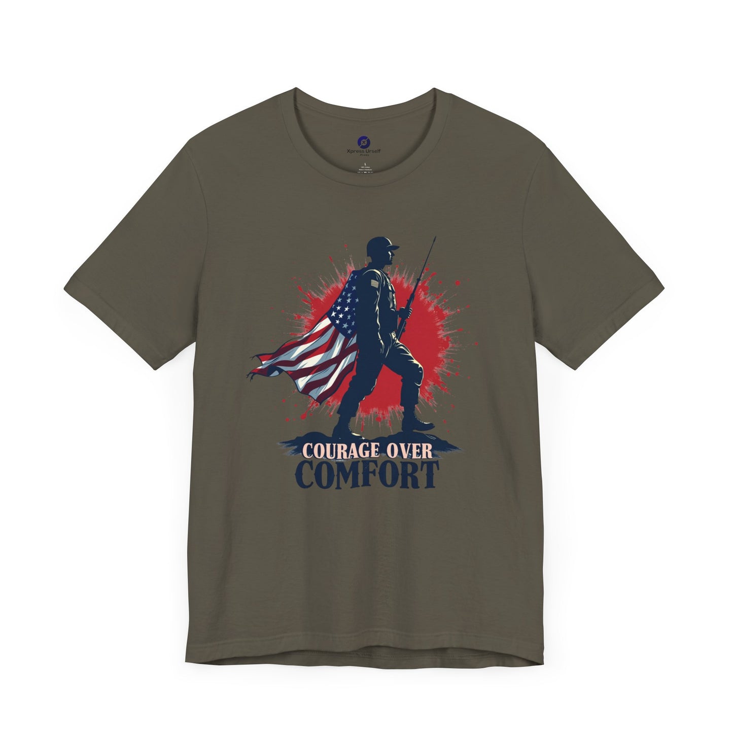 Courage Over Comfort Unisex Short Sleeve Tee - Patriotic T-Shirt