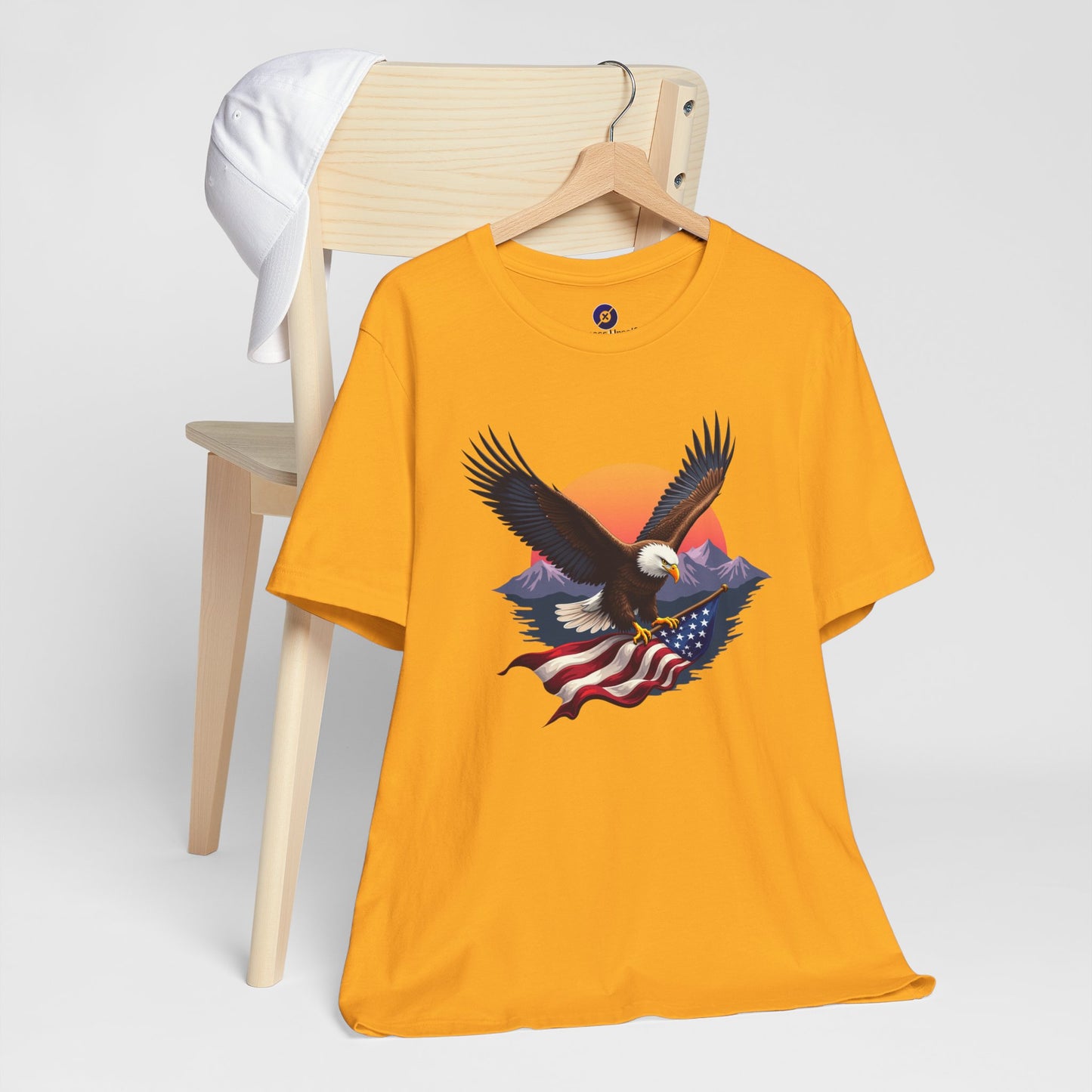Patriotic Eagle Graphic Tee - Unisex Jersey Short Sleeve T-Shirt