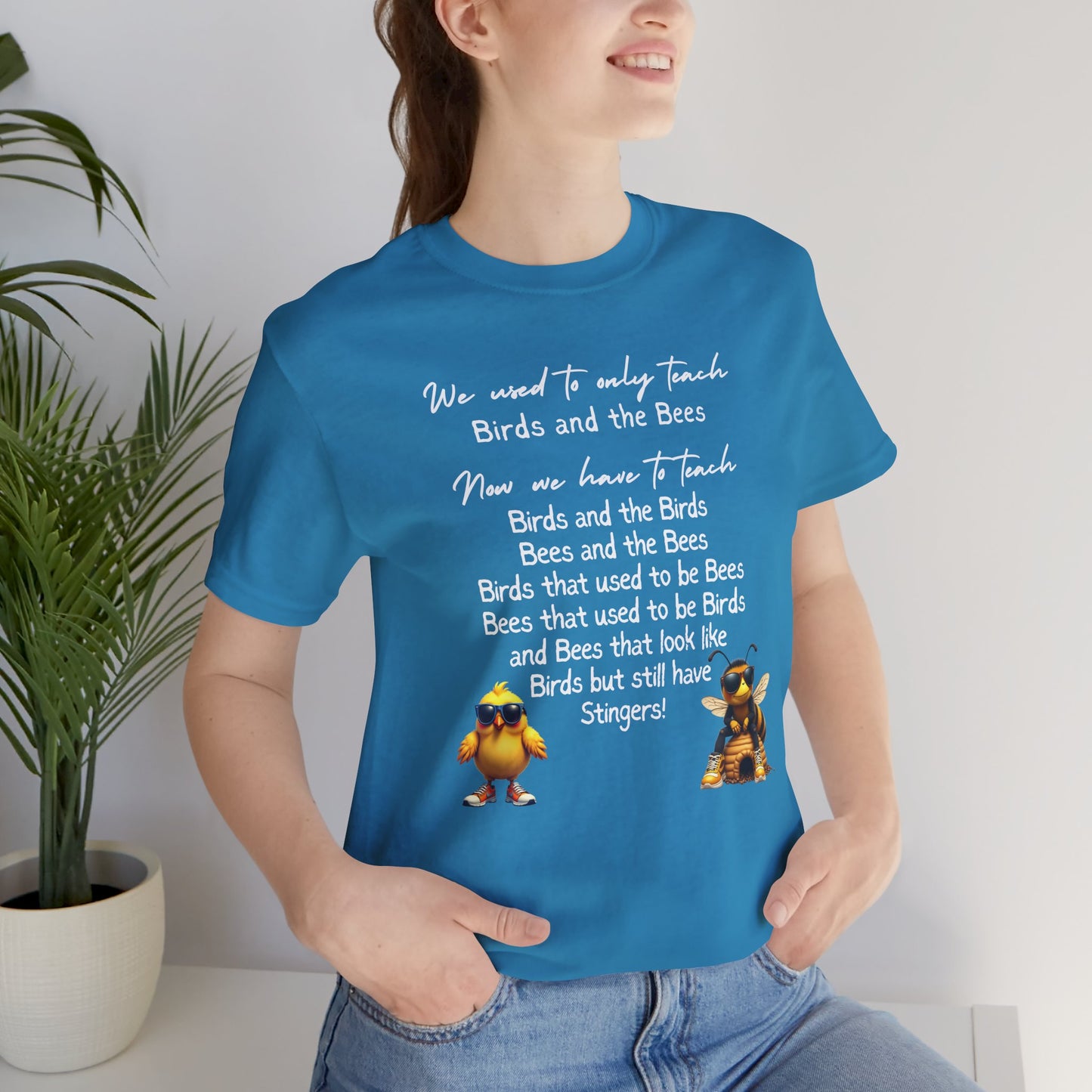 Funny Birds and Bees Tee - Unisex Short Sleeve T-Shirt, Parenting Humor Shirt, Educational Gift, Adult Humor, Nature Lover Tee