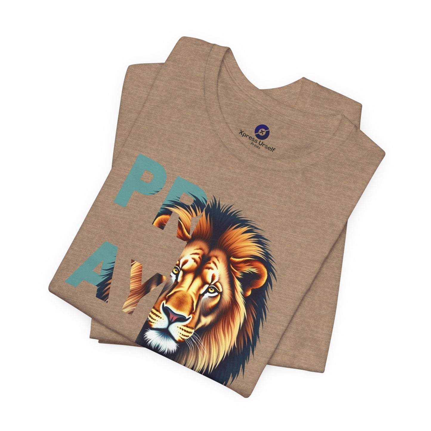 Prayer Lion Unisex Jersey Tee - Faith & Strength Shirt