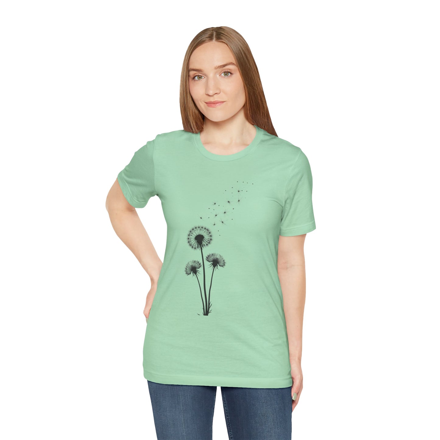 Dandelion Dreams Unisex Jersey Short Sleeve Tee - Nature-Inspired Tee for Relaxed Vibes